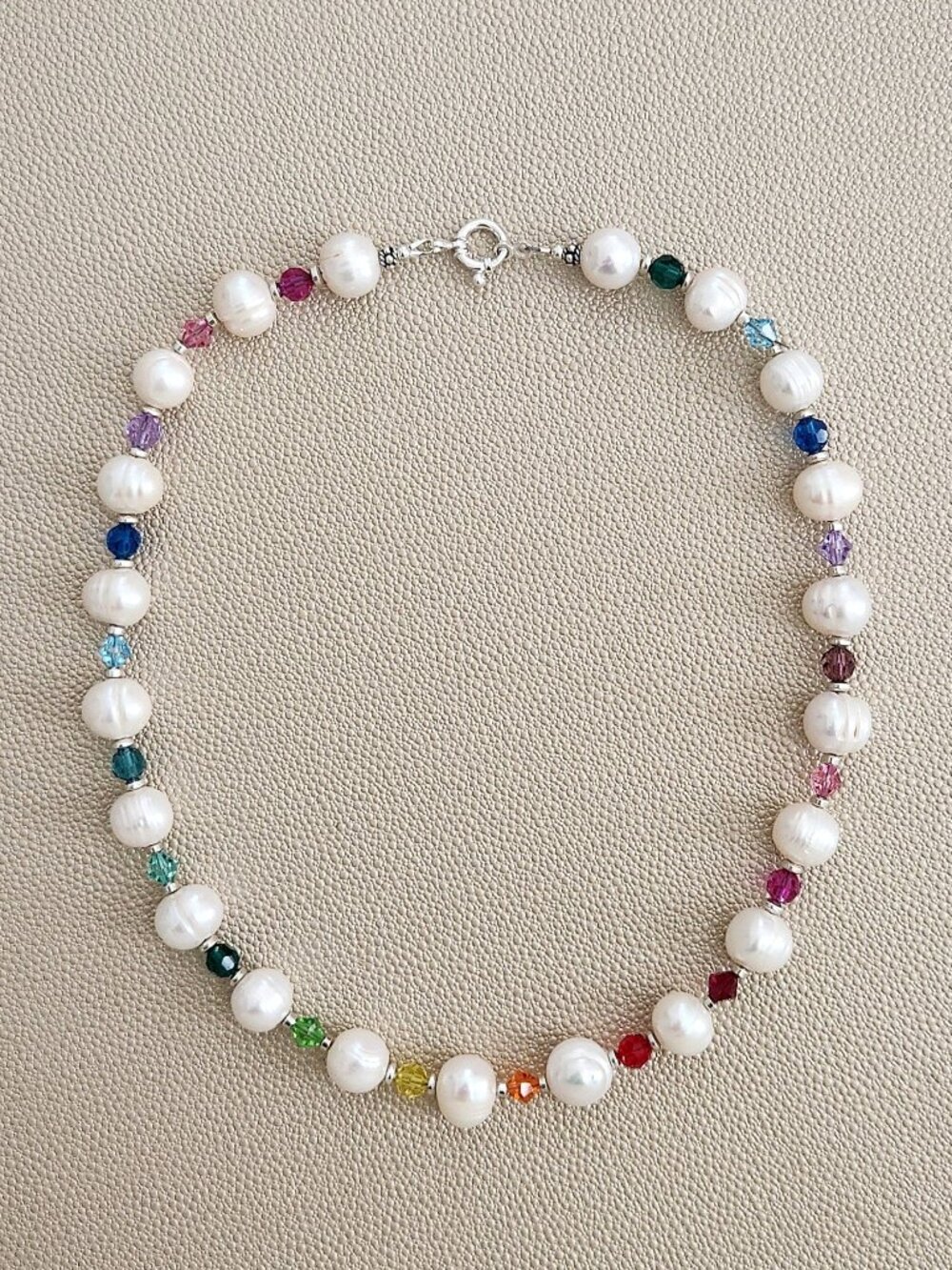 CRYSTAL PERSUASION PEARL & CRYSTAL NECKLACE--18"